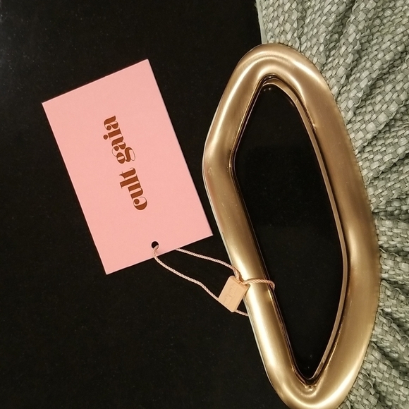 💕CULT GAIA💕 Jada Top Handle Clutch Bag Raffia ~ Mint Green NWT - Picture 13 of 16